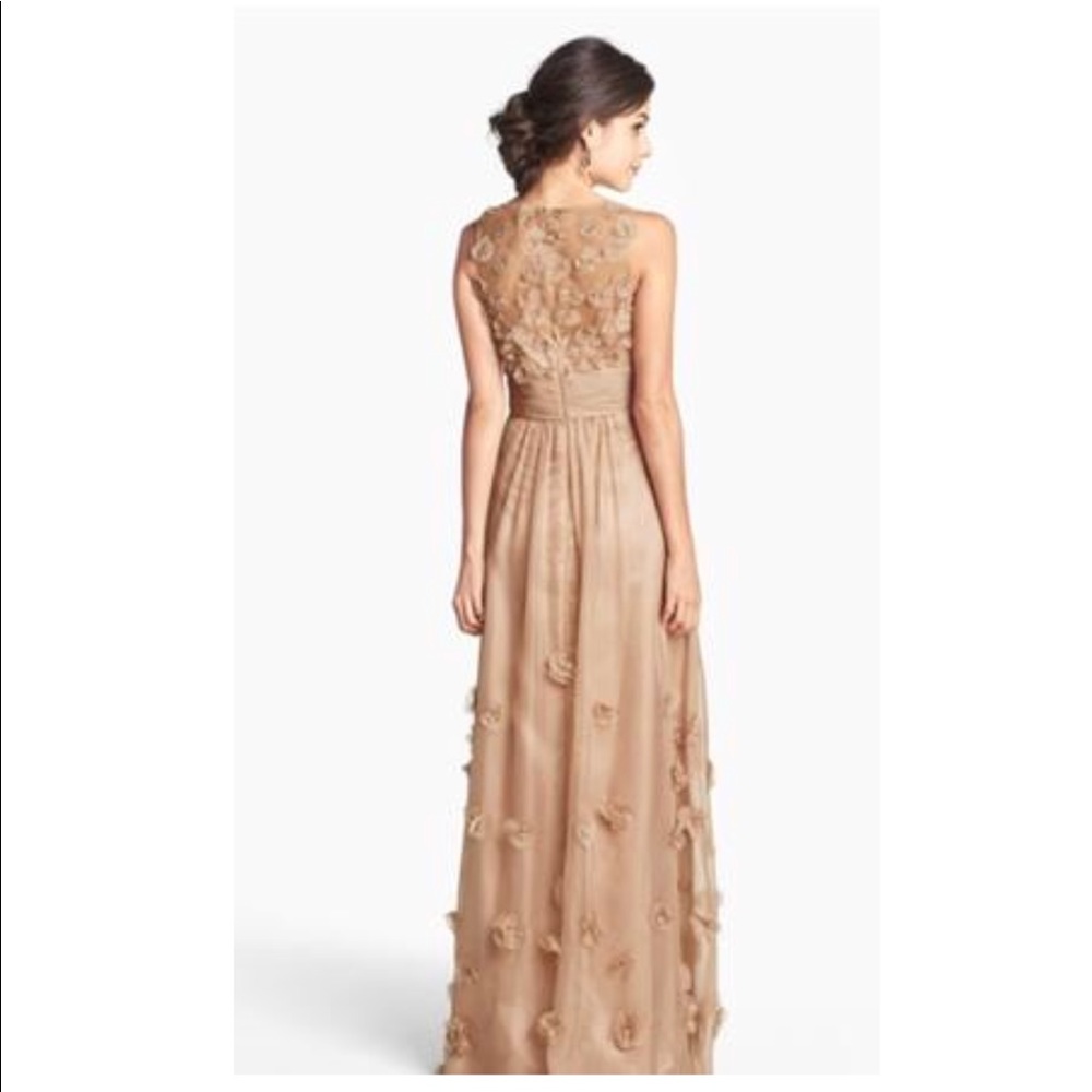 Js Collections Floral Appliqu Chiffon Maxi Gown - image 2